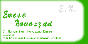 emese novoszad business card